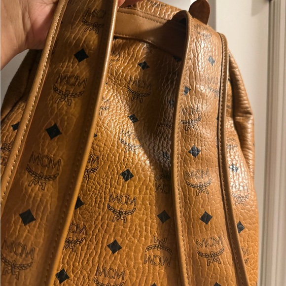 MCM Cognac Logo Backpack - Picture 6 of 6